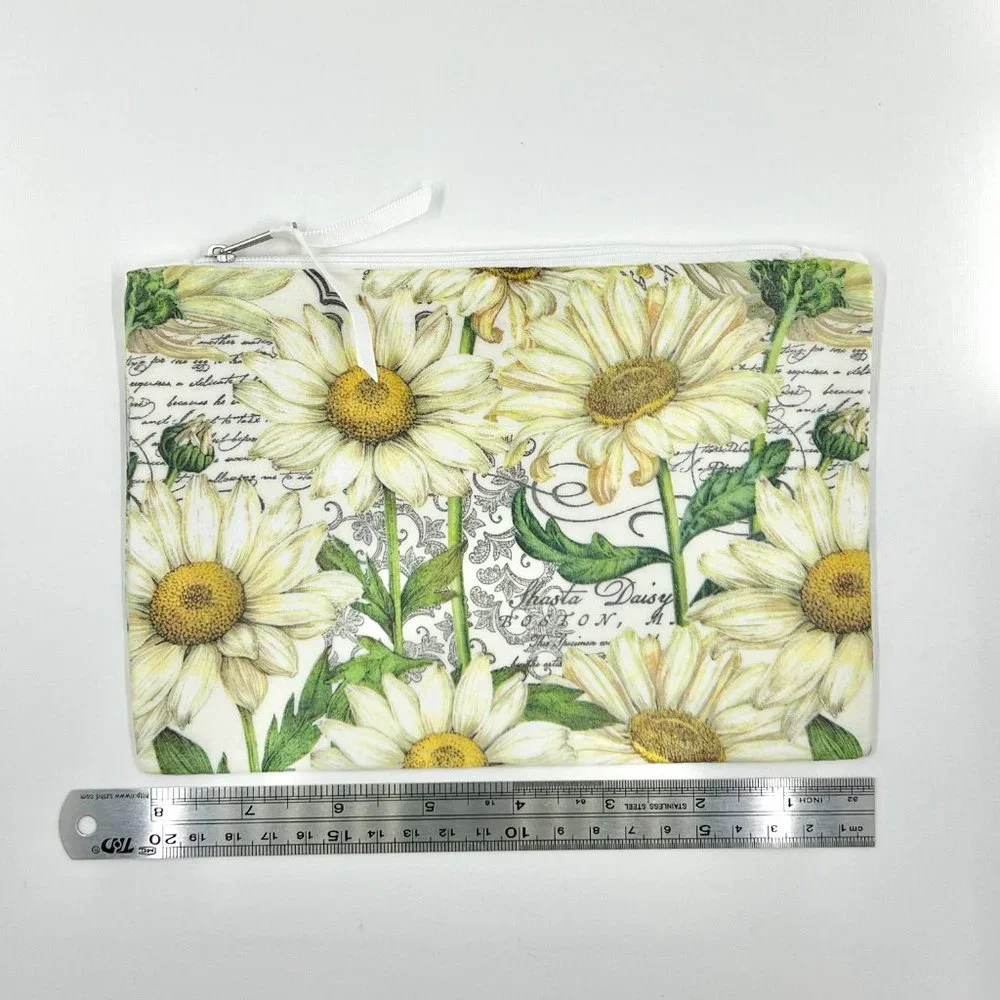 New / Handcrafted - Hand Decorated Cosmetic / Travel Zipper Pouch Bag